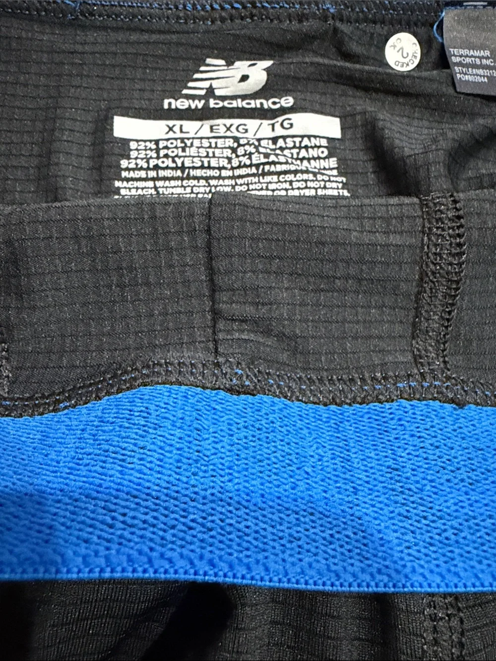 New Balance Black Boxer Briefs with Blue Branded Waistband